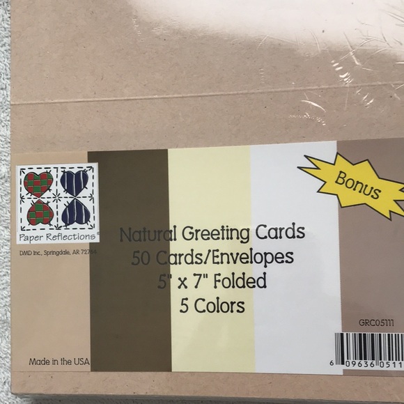 Natural Greeting Cards Kit Cardstock and Envelopes Shades of Brown 50 cards - Picture 3 of 4